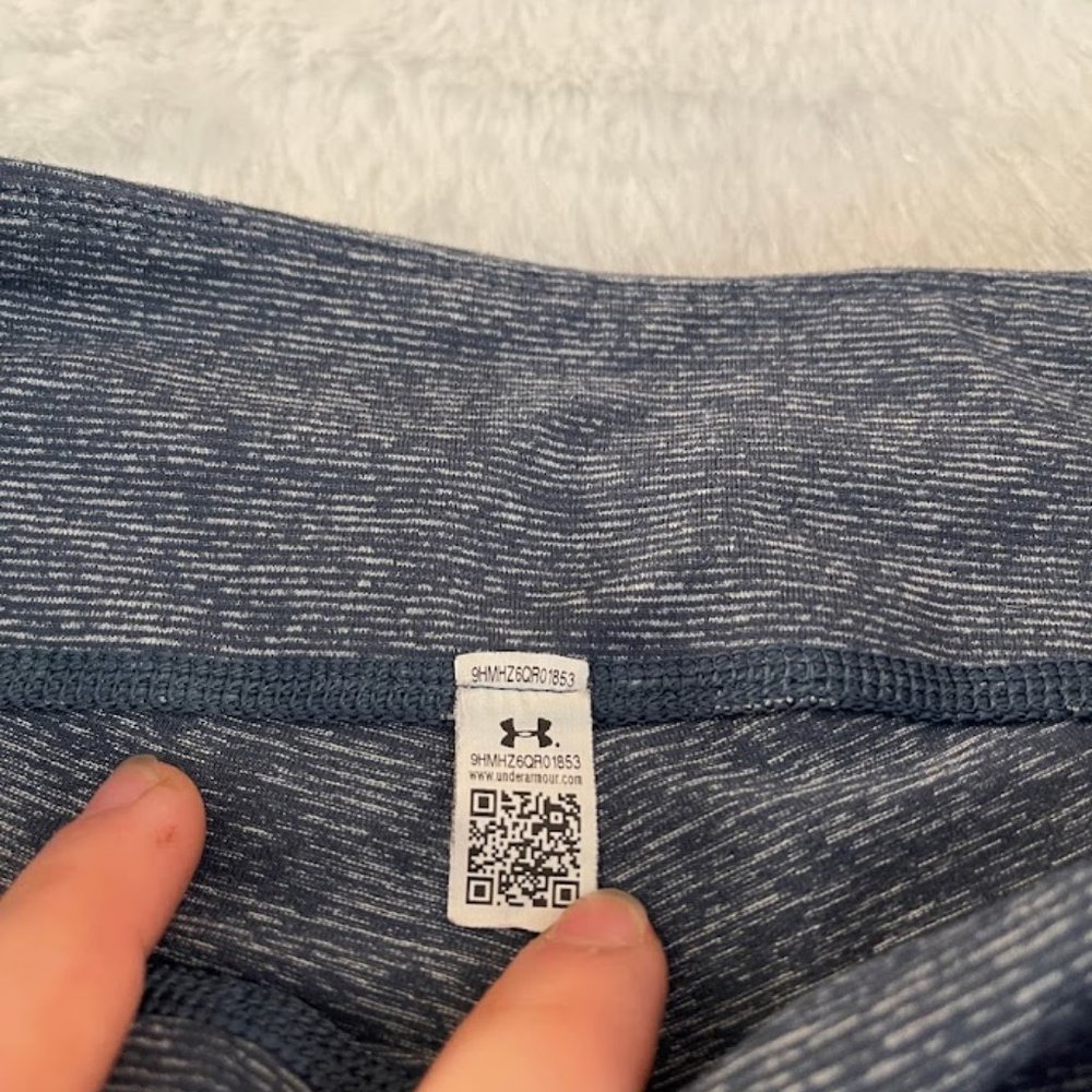 2081 Under Armour StudioLux Fitted Leggings Blue-Grey Size XS - Picture 2 of 4